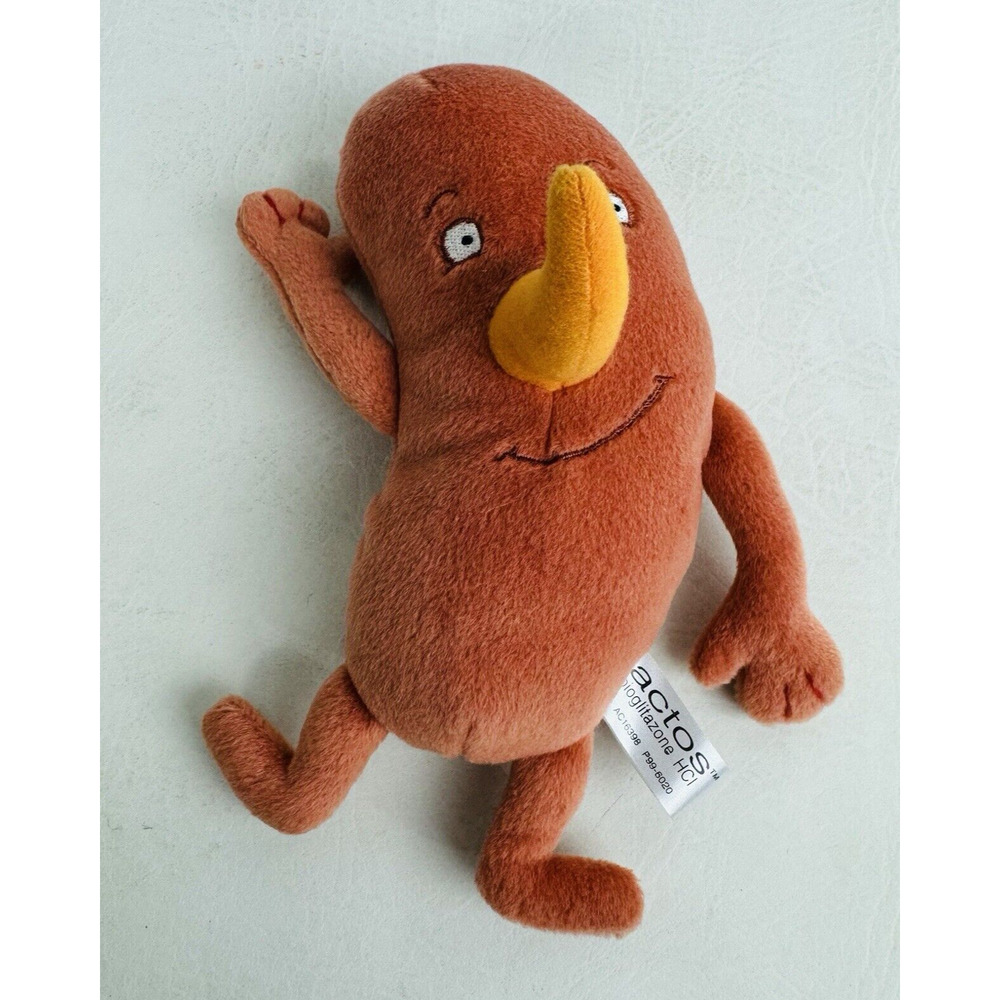 Kidney Actos Pioglitazone Stuffed‎ Plush Medical Advertising Diabetes 7”Promo